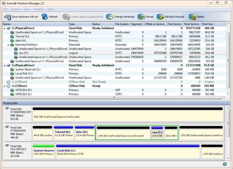 Partition Manager screenshot